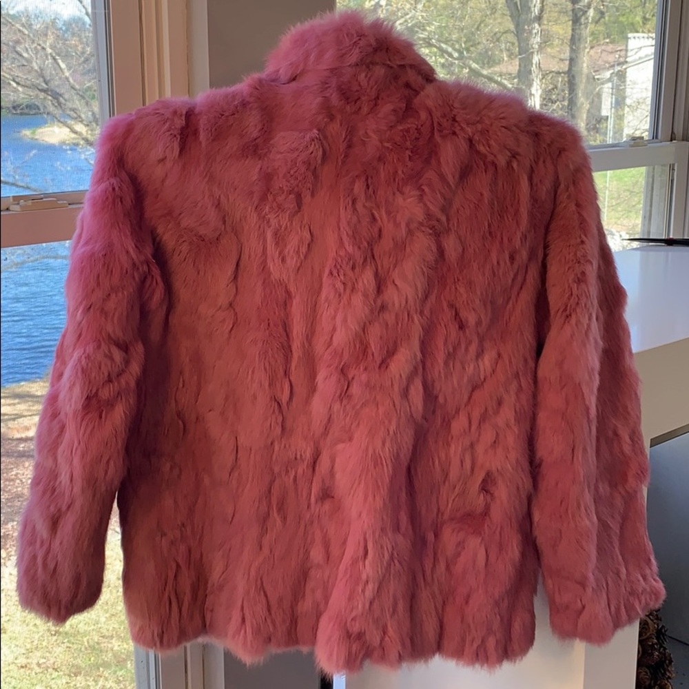 Heirloom Pink Rabbit Fur No Defects Intact Lining - Picture 6 of 7
